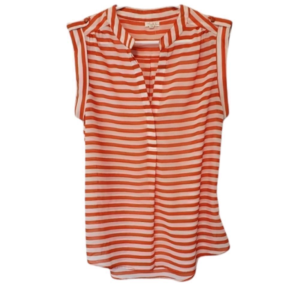 Antilia Femme orange stripe blouse